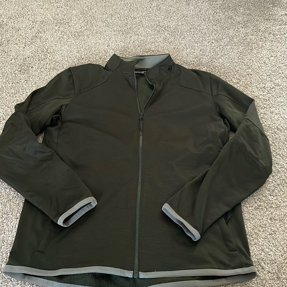 Green under armour zip up